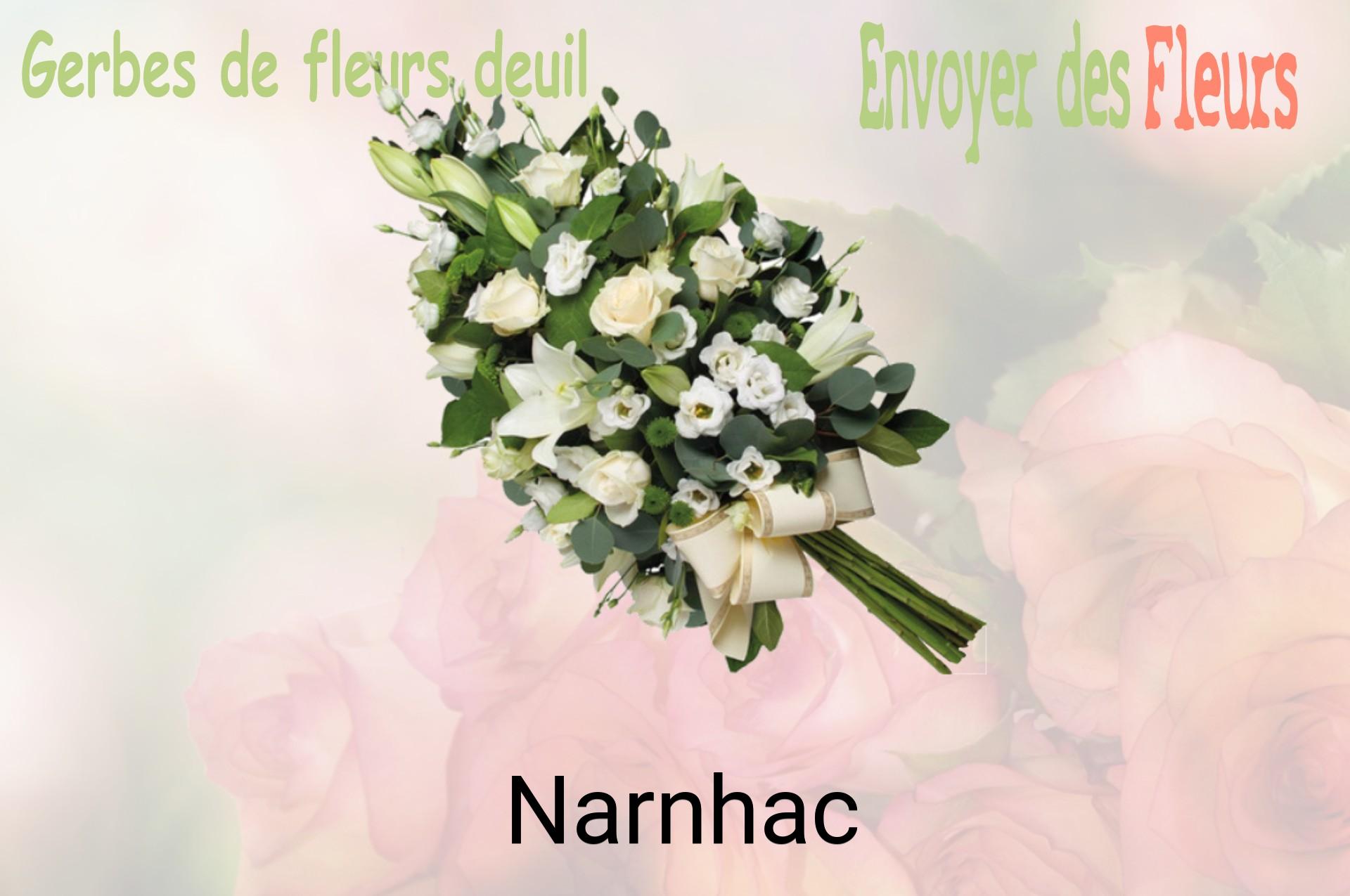 Gerbe de fleurs de deuil livrée à Narnhac
